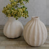 small poppy vase in cream made from terracotta by corcovado furniture and decor store online new zealand