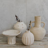 small poppy vase in cream made from terracotta by corcovado furniture and decor store online new zealand