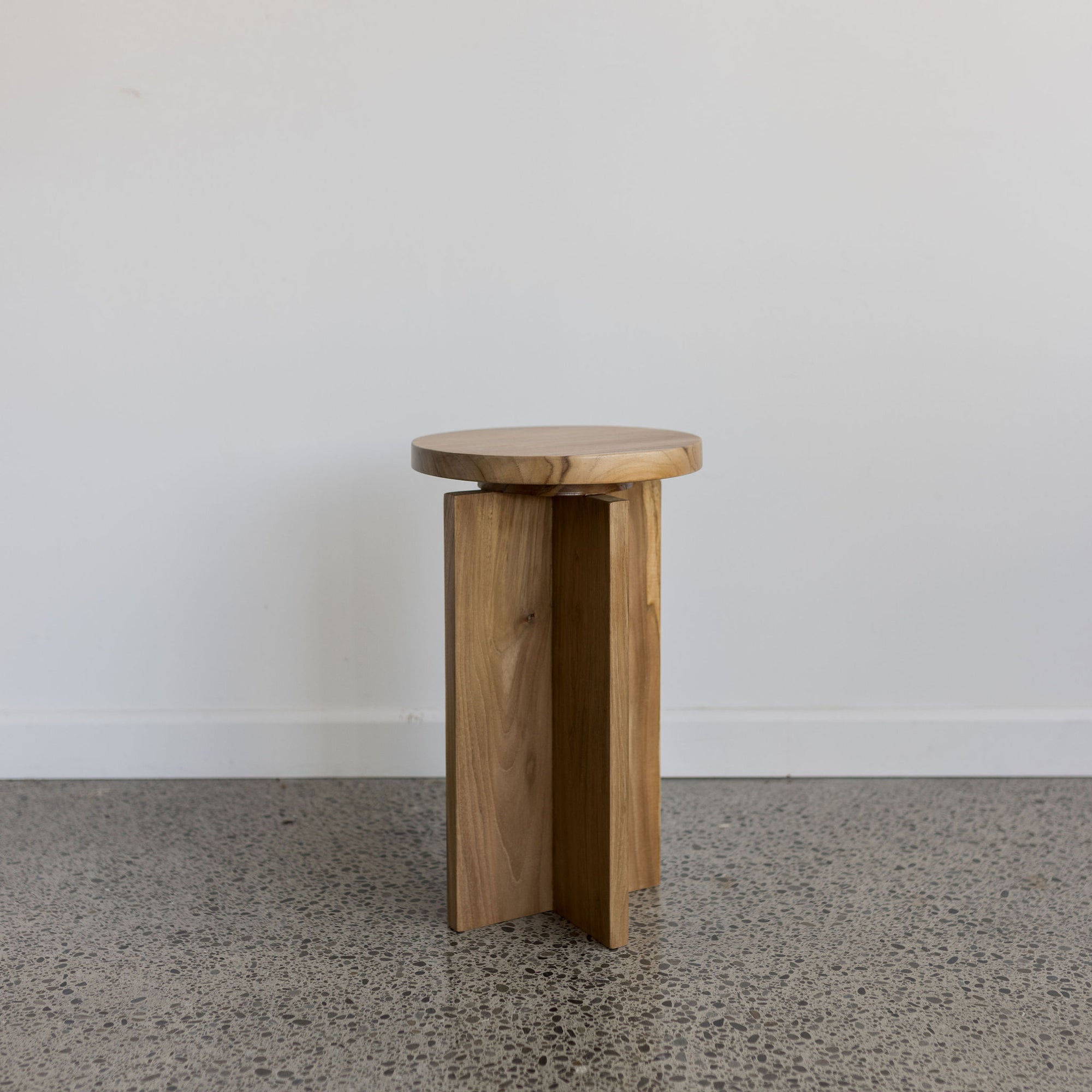 pillar side table with round top by corcovado furniture online in new zealand a teak wood accent table 