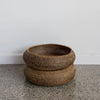 from corcovado a handwoven round rattan fruit bowl in a vintage brown finish