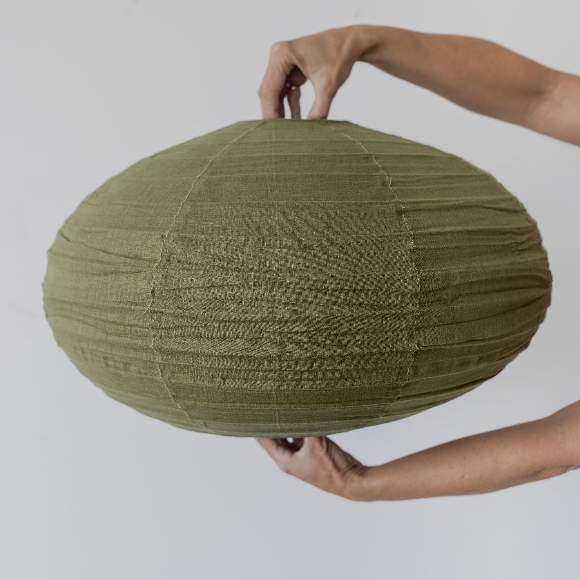 khaki green oval pendant light shade from corcovado furniture and homewares store new zealand