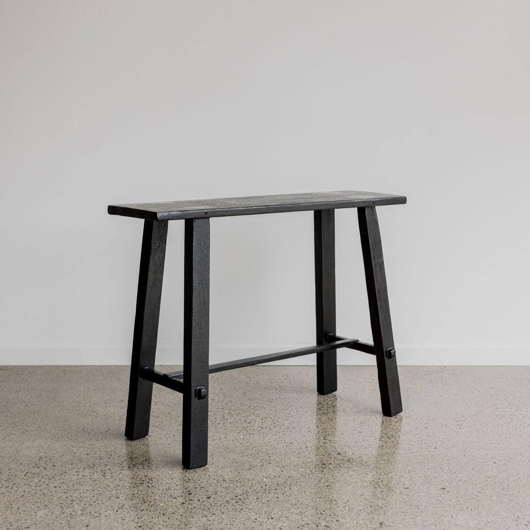 black recycled teak console hallway table by corcovado furniture store auckland christchurch