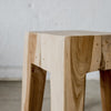slim teak wood side table by corcovado furniture auckland new zealand rustic decor