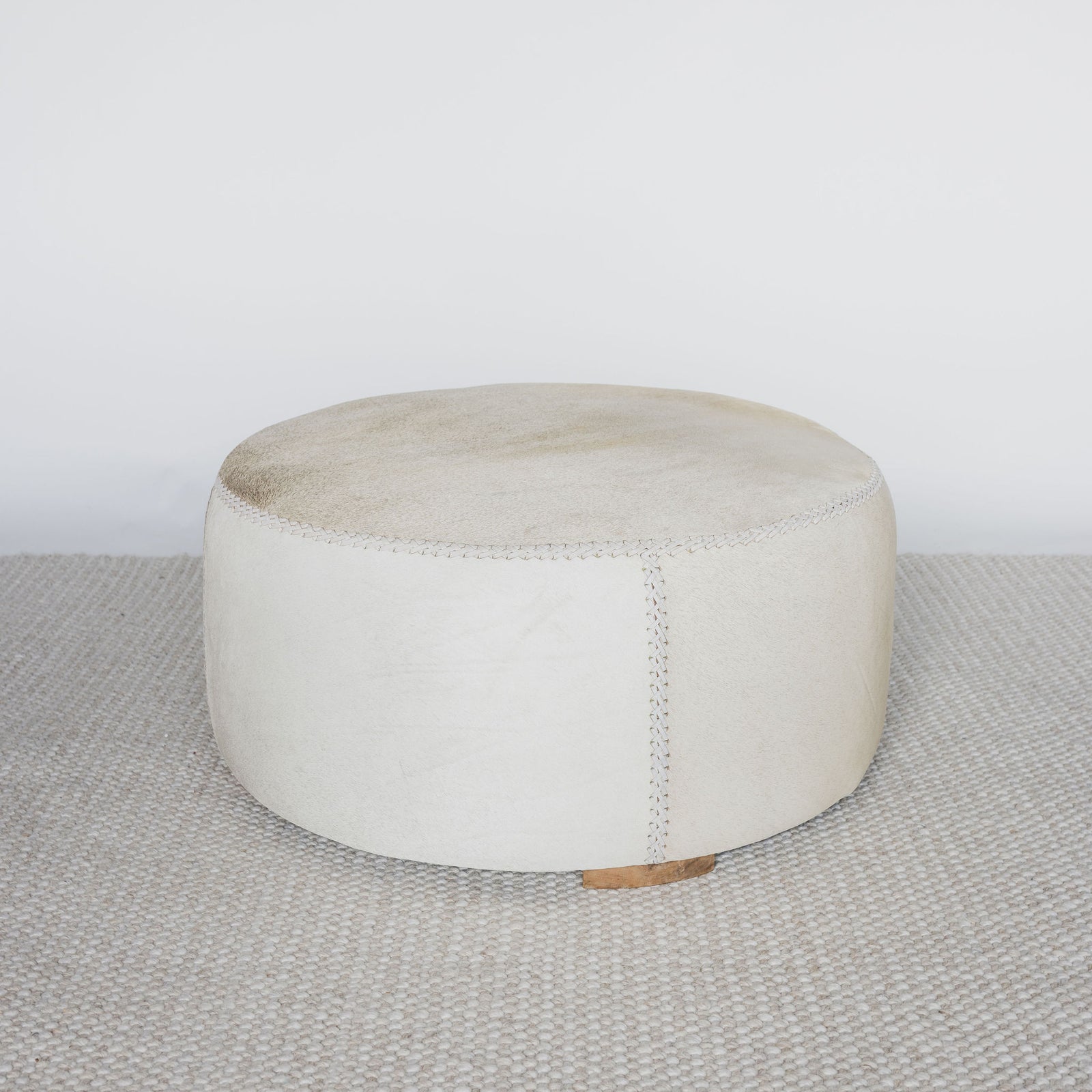 Round Cowhide Ottoman (XL)