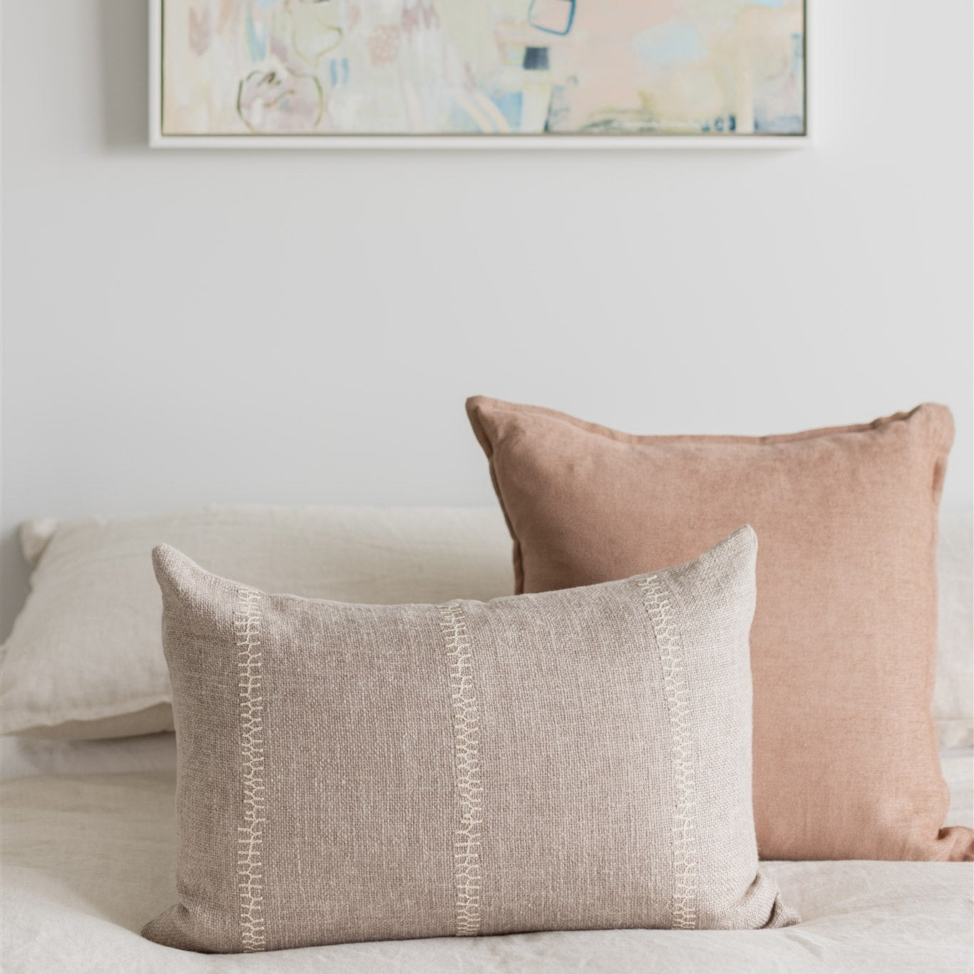 Oatmeal Lumbar Cushion 40cm x 60cm