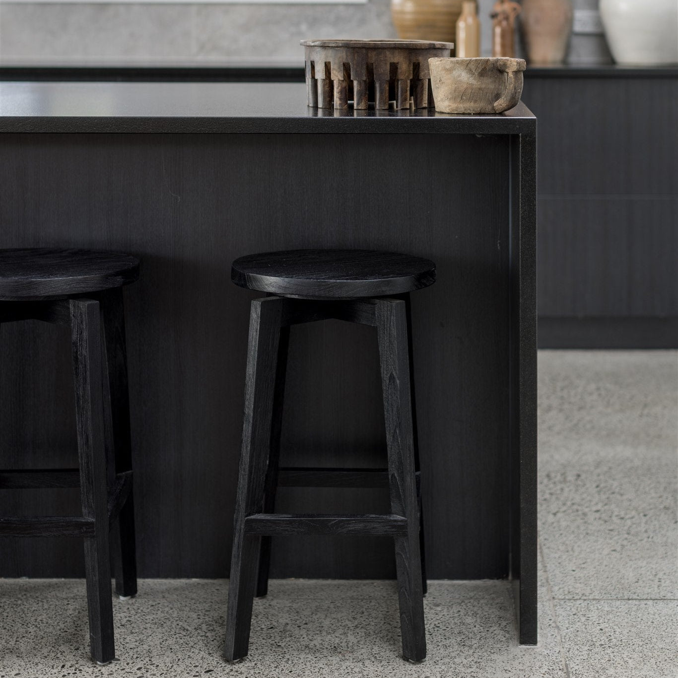 Dhow Bar Stool (Black) (65cm high)