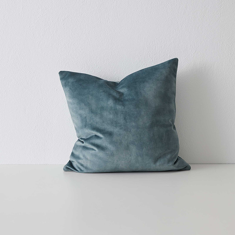 Velvet Aqua Cushion 50cm x 50cm