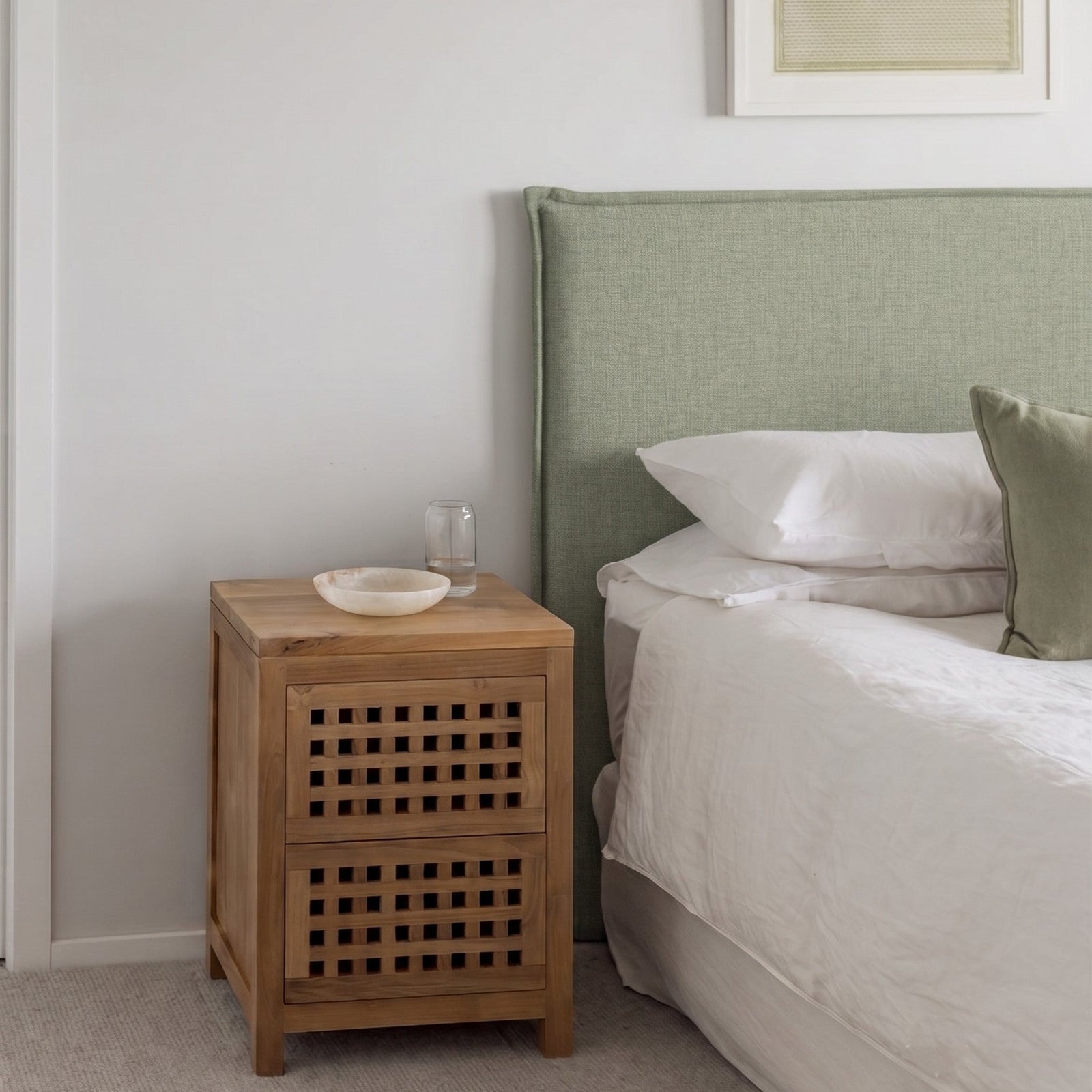 Sage Green Headboard with Flange