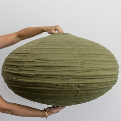 Khaki Oval Pendant (80cm)