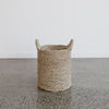 seagrass natural basket with two handles for laundry and toy basket from corcovado furniture and homewares store new zealand