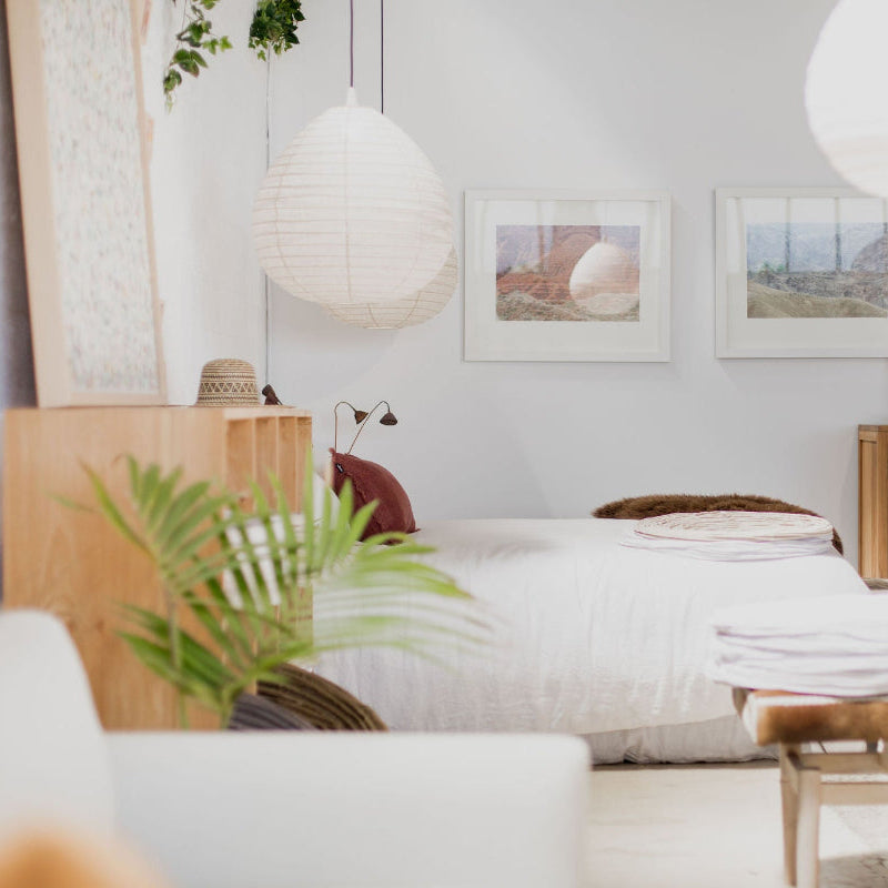 White Linen Pear Pendant (60cm)