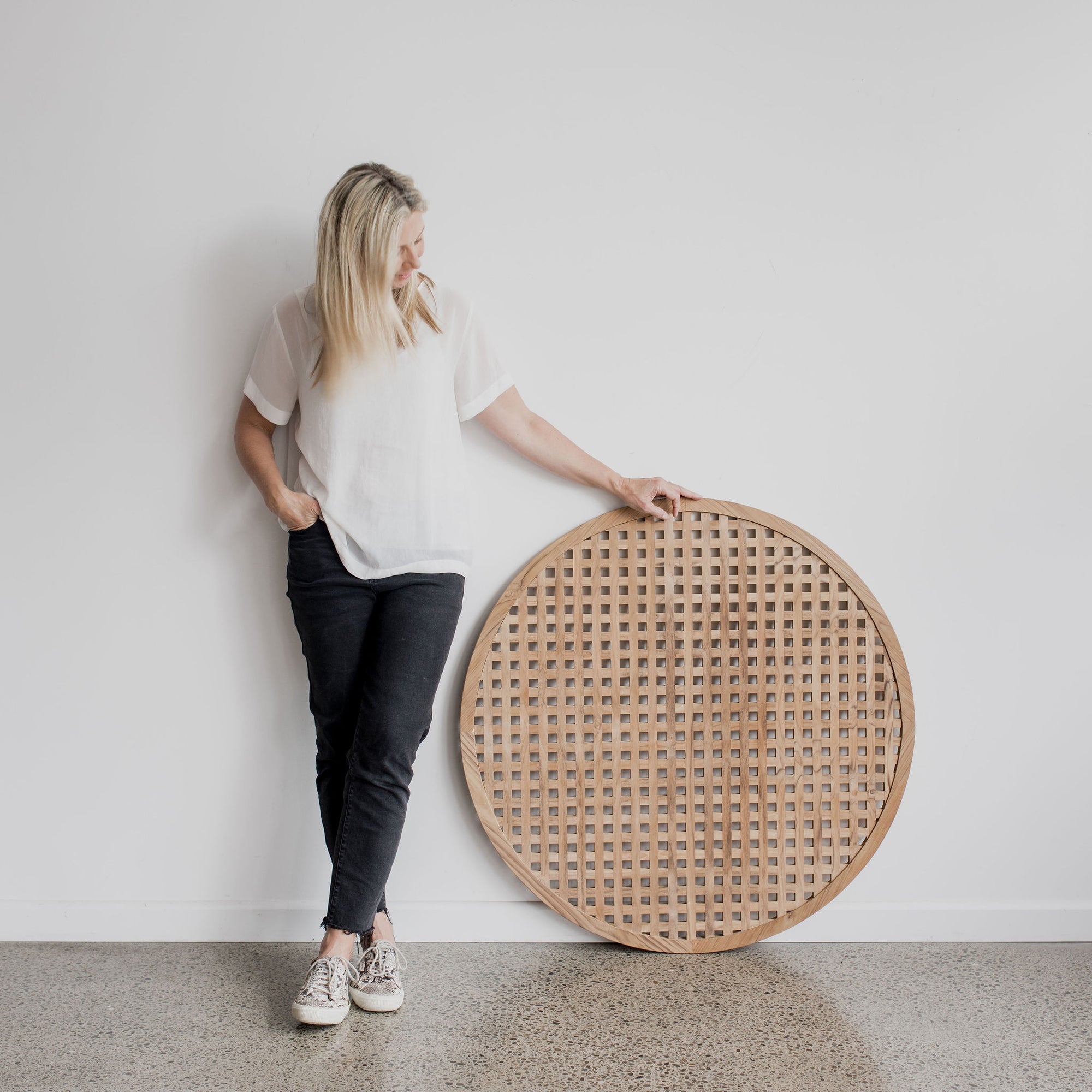 St Tropez Wooden Art Sculpture (Round)