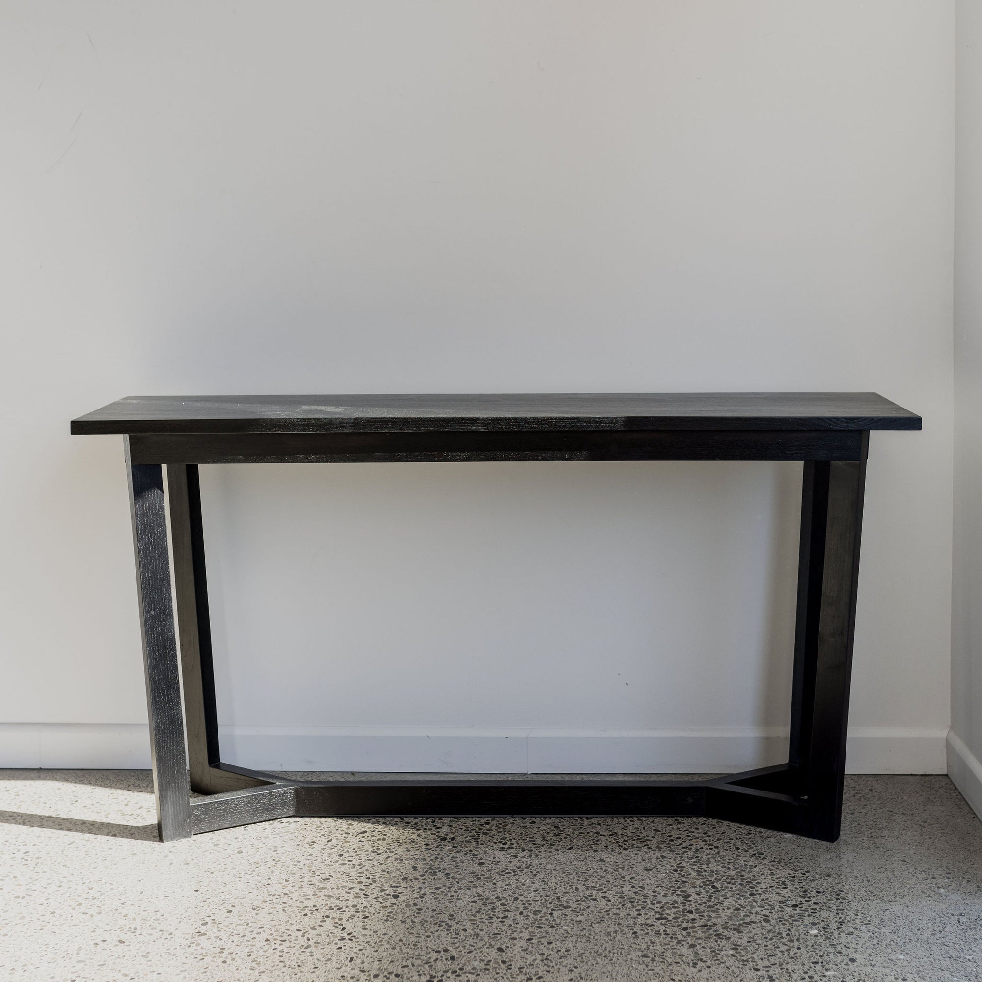 Black Teak Console Table