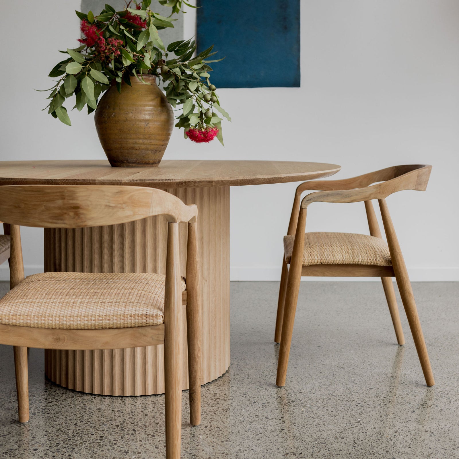 Delos Round Oak Dining Table - various finishes