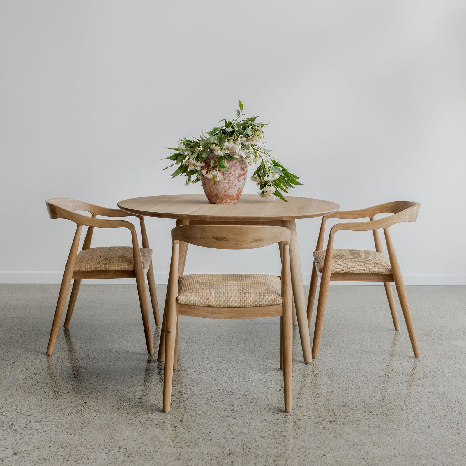 Classic NZ Made Round Oak Dining Table - various finishes