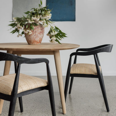 Black Rattan Art Chair