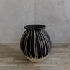 black and natural handmade terracotta vase from corcovado furniture store online new zealand