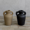 Small black handmade jug with two handles from corcovado furniture and homewares store new zealand
