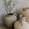 wide mouth grey coloured urn or vase with two handles from corcovado furniture store online new zealand