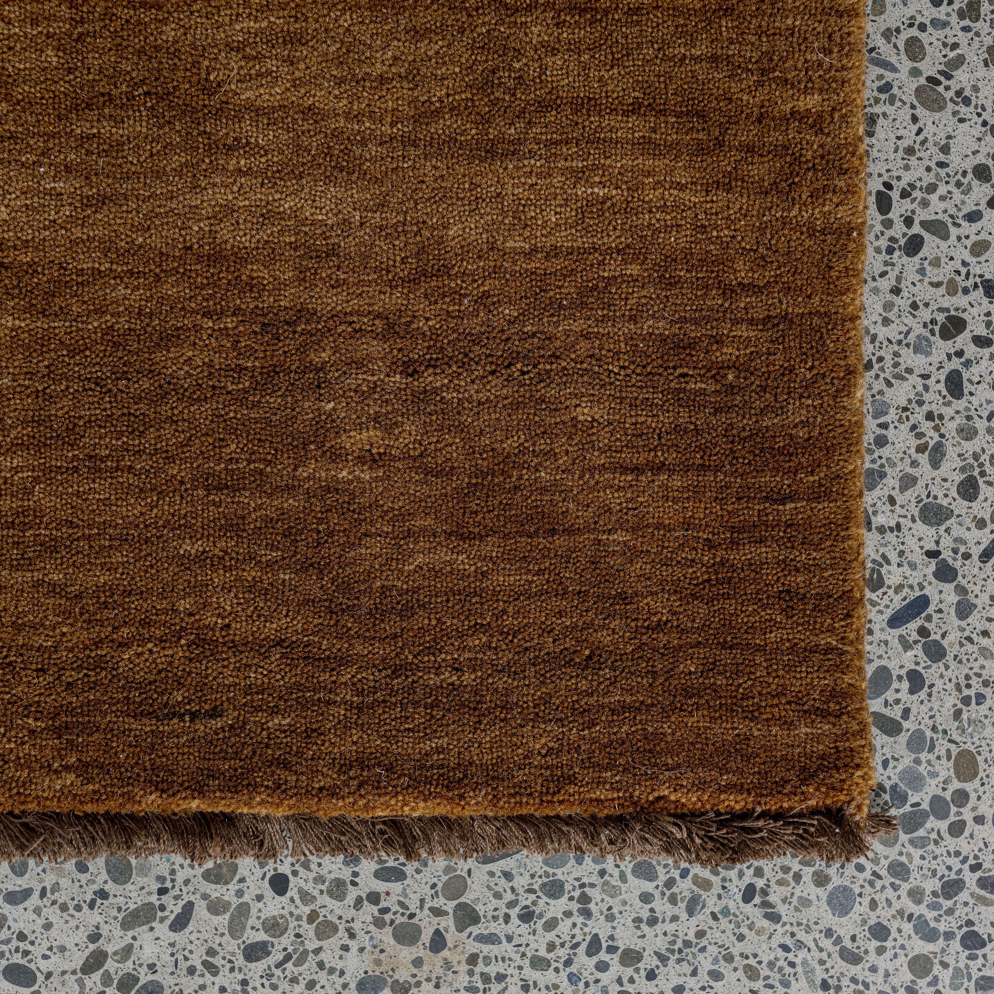 pecan rich brown wool floor area rug