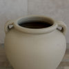 wide mouth grey coloured urn or vase with two handles from corcovado furniture store online new zealand