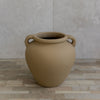 wide mouth earth coloured urn or vase with two handles from corcovado furniture store online new zealand