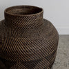 vintage brown motif rattan basket from corcovado furniture store online auckland christchurch new zealand
