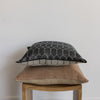 black and cream geometric cushion with feather inner from corcovado furniture store new zealand
