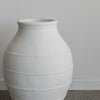 large white handpainted pot from corcovado furniture and home decor store new zealand