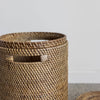 close up of the laundry basket, that can also be used as a basket for your bathroom or a rubbish basket from corcovado.