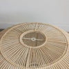 natural rattan disc shaped pendant lightshade from corcovado furniture and lighting store auckland