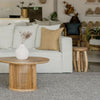 african side table and spindle wood coffee table from corcovado furniture store new zealand
