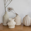 small terracotta vase in a natural taupe colour from corcovado furniture and homewares store new zealand