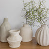 small terracotta vase in a natural taupe colour from corcovado furniture and homewares store new zealand