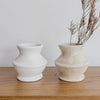 small white and taupe terracotta vases from corcovado homewares new zealand
