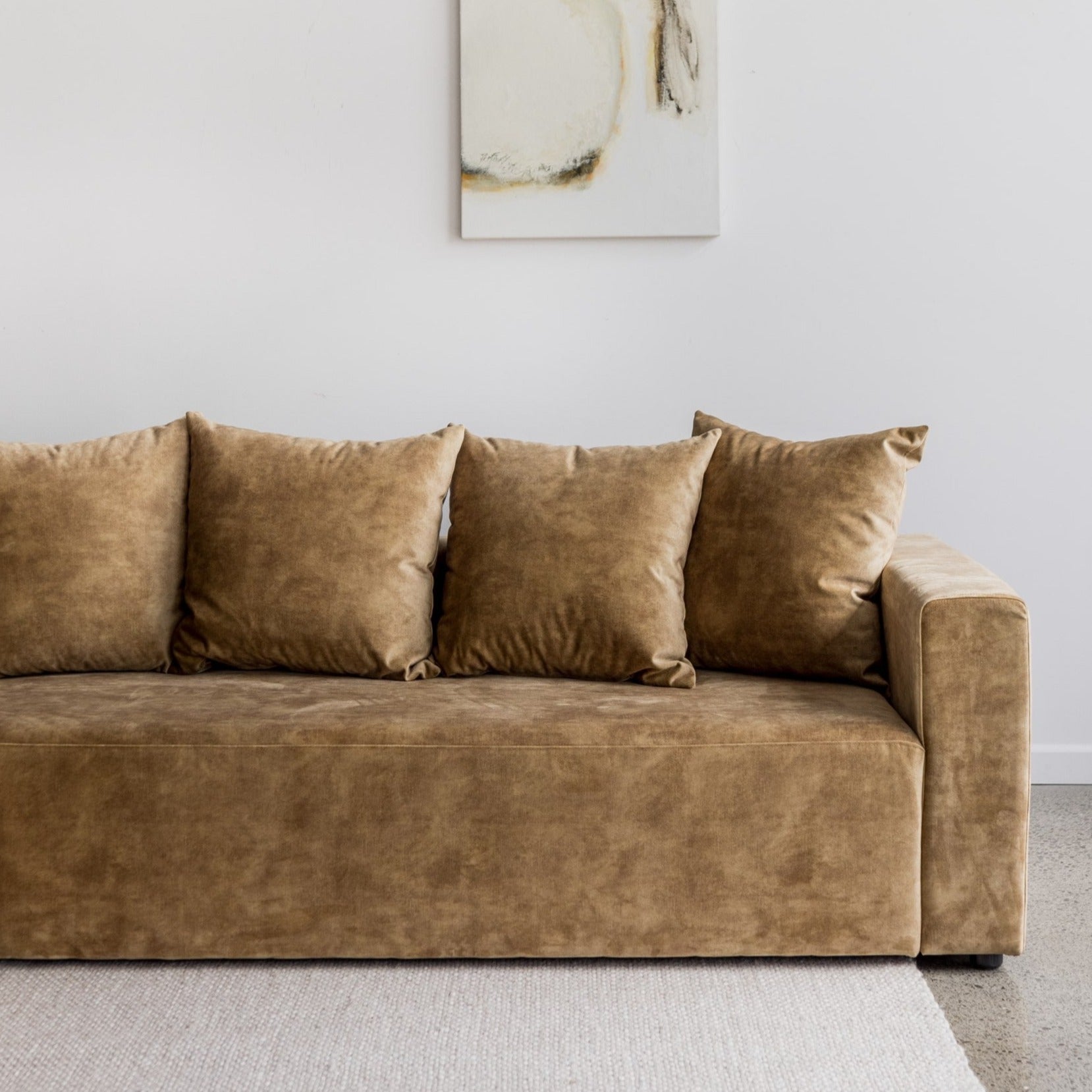 2 seater velvet sofa from corcovado furniture store new zealand 