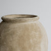 large, tall rustic pot from corcovado furniture in an antique paint finish