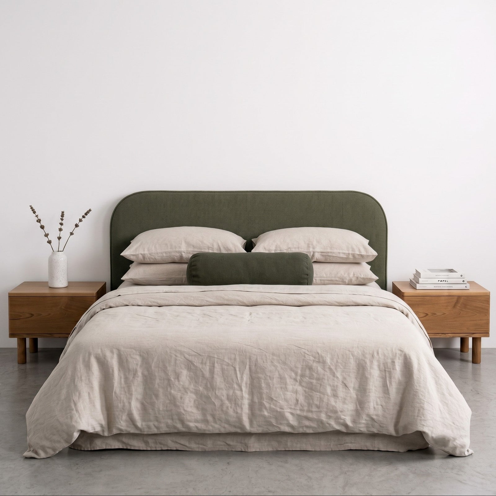 Moss Green Soft-Curve Headboard