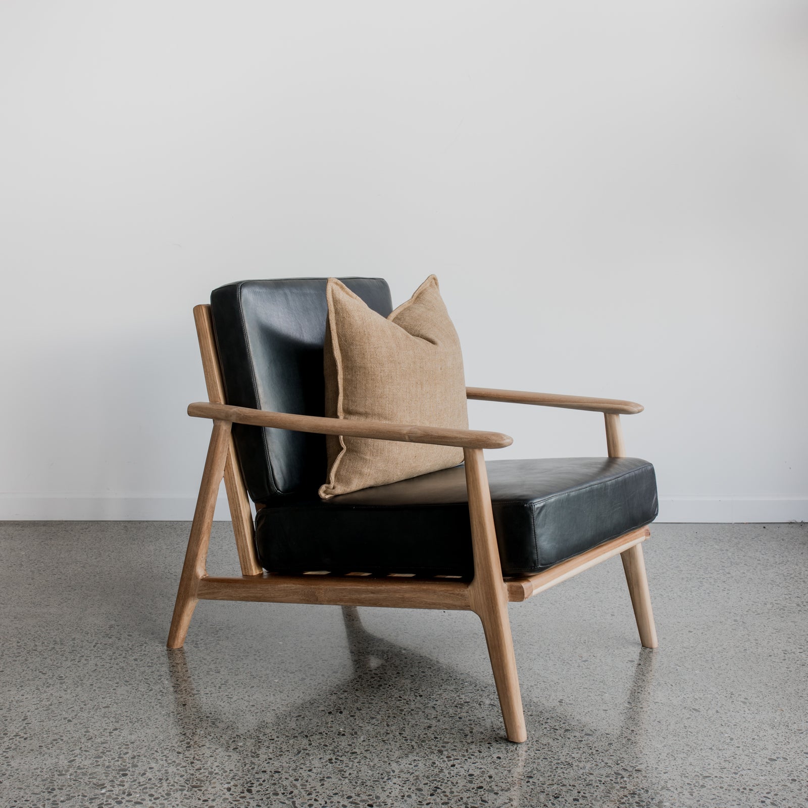 Black Leather Arm Chair