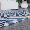 summit floor rug blue stripe floor rug from recycled materials from corcovado furniture store online nz