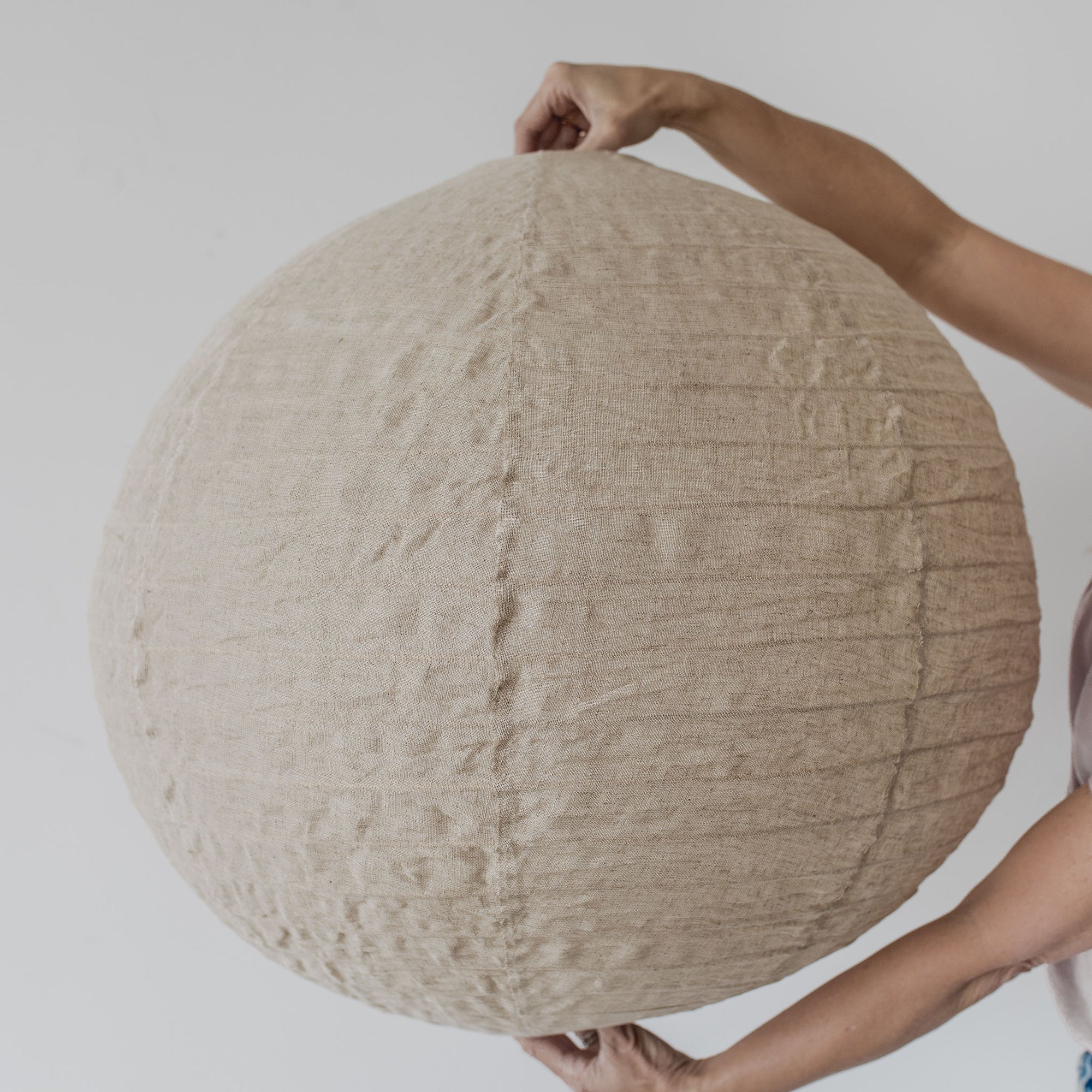 Natural Linen Globe Pendant (70cm)