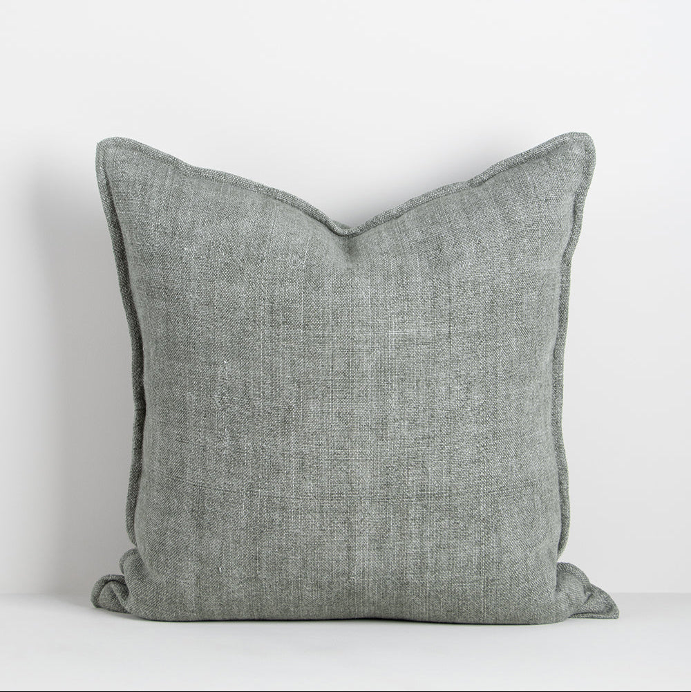 Sage Textural Linen Cushion 50cm x 50cm
