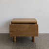 kanso bedside table in wood with single drawer from corcovado furniture store new zealand online