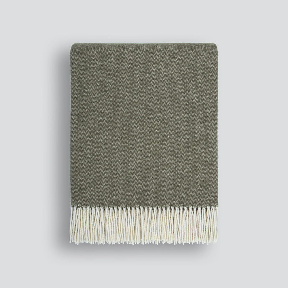 Mosman Olive Throw Blanket