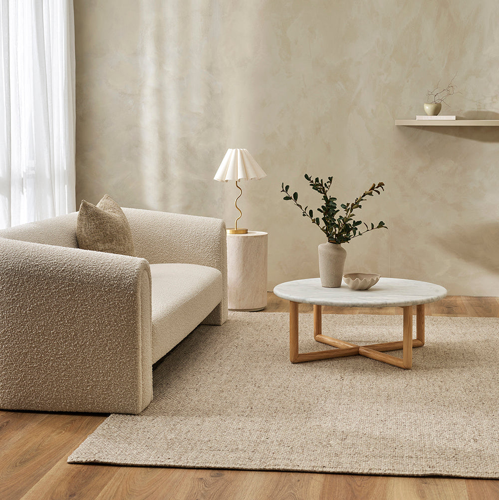 Nebraska Wool Floor Rug (Pebble)