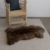 NZ thick wool sheepskin brown rug from corcovado furniture store online nz