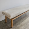narrow unique slim cowhide benchseat from corcovado furniture store online new zealand