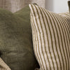 khaki striped cushion from corcovado