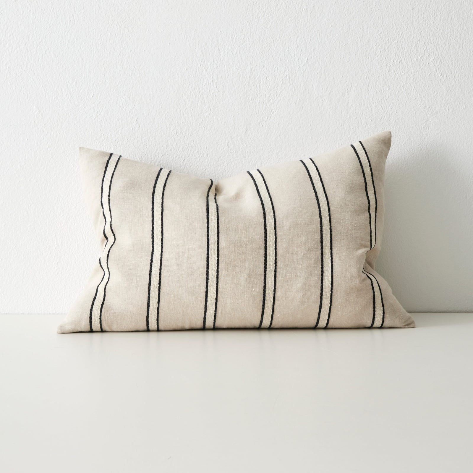 Natural Striped Lumbar Cushion 40cm x 60cm