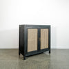 black and natural rattan cabinet  from corcovado furniture store new zealand
